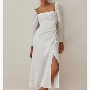 REFORMATION, White Midi, Size 4